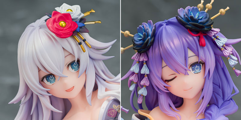 "Neptunia x SENRAN KAGURA: Ninja Wars" Purple Heart / Black Heart Kimono Ver. Dual Figure Set 1/7 Complete Figure
