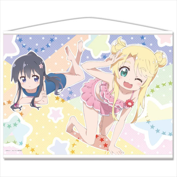Watashi ni Tenshi ga Maiorita! B2 Wall Scroll A Hana Shirosaki & Noa Himesaka Swimsuit, Decorative Tapestries, animota