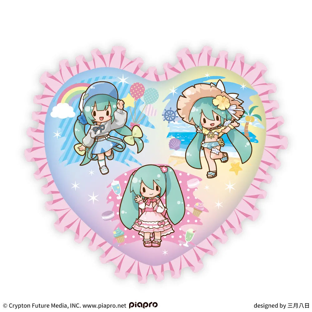 Hatsune Miku Series Fuwapuchi Plutinum Zakka Heart Shaped Cushion Hatsune Miku