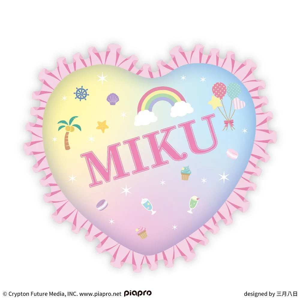 Hatsune Miku Series Fuwapuchi Plutinum Zakka Heart Shaped Cushion Hatsune Miku
