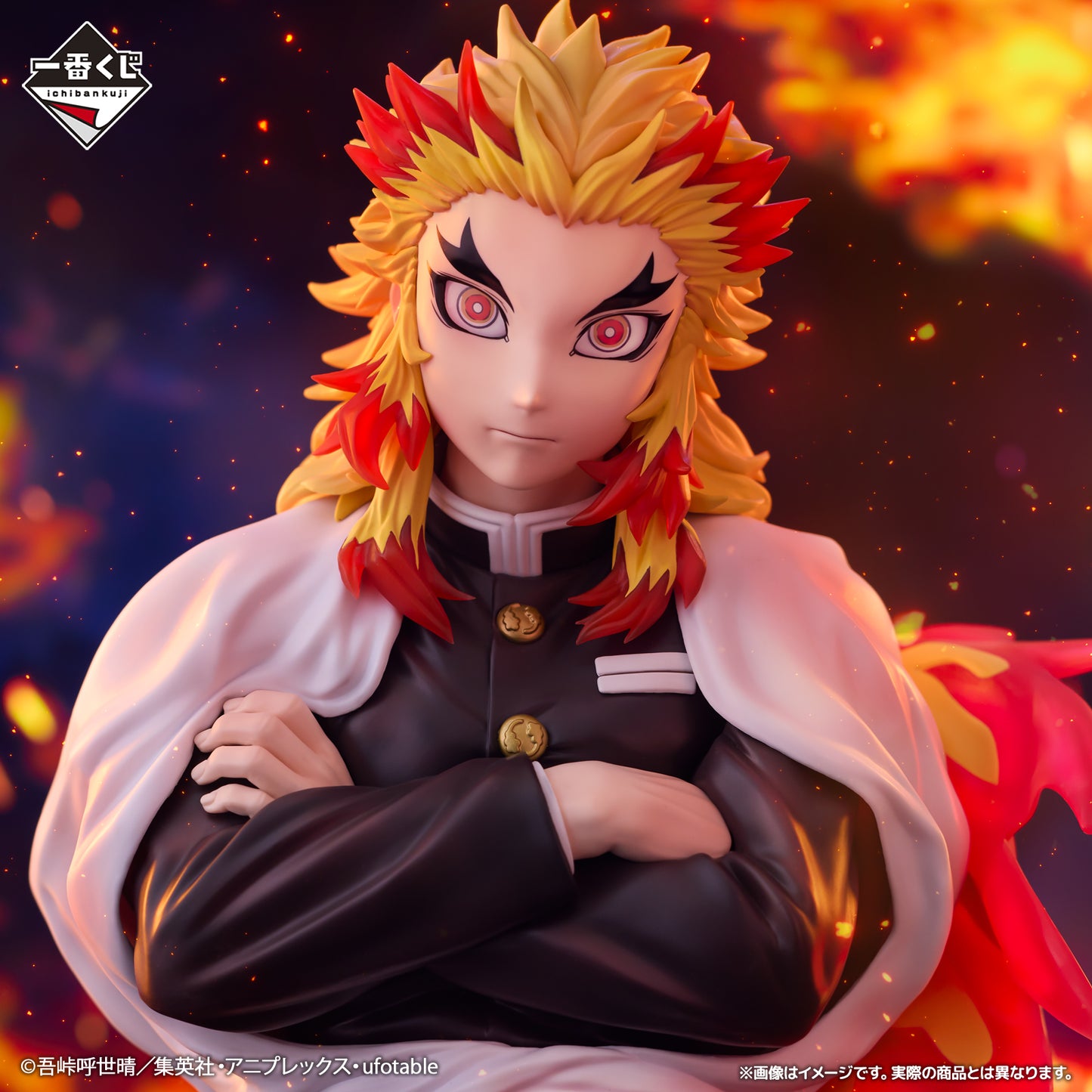 Demon Slayer: Kimetsu no Yaiba - Let Your Soul Burn - Kyojuro Rengoku Art Scale Figure Last One Ver. [Ichiban-Kuji Prize Last One], Action & Toy Figures, animota