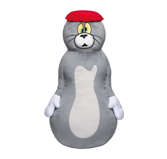 TOM and JERRY FUNNY ART! 5 Tom Big Plush Toy [Happy-Kuji Last Prize]