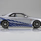 Movie Mecha No.WS-02 1/24 The Fast and The Furious R34 Skyline GT-R Plastic Model, Toy Cars, animota