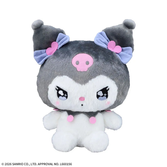 Yurukawa Sanrio Characters LL Plush Toy Kuromi Ribbon Ver.