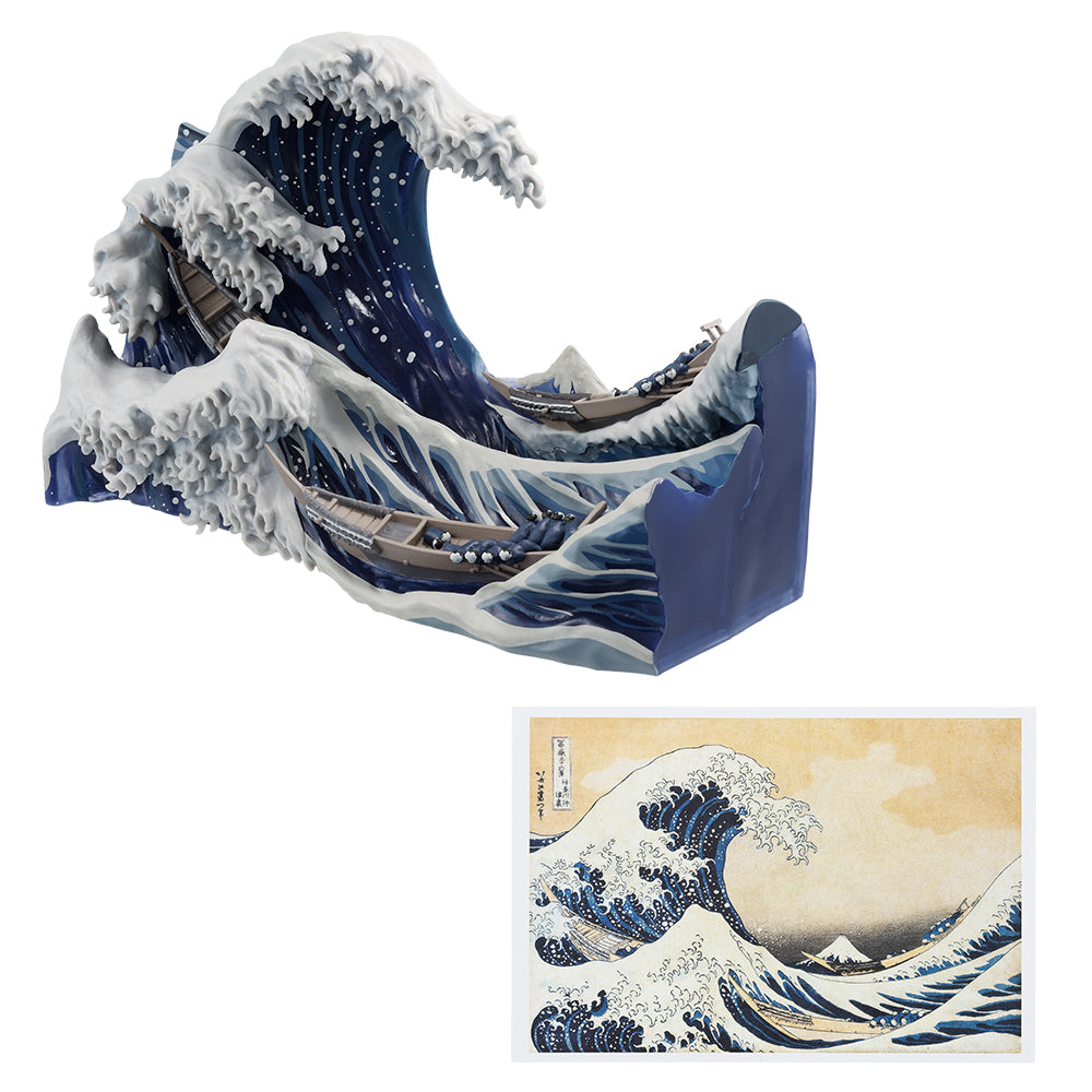 Hokusai - The Great Wave off Kanagawa - Postcard Stand with Diorama - Ink Black [Ichiban-Kuji Prize Last One]