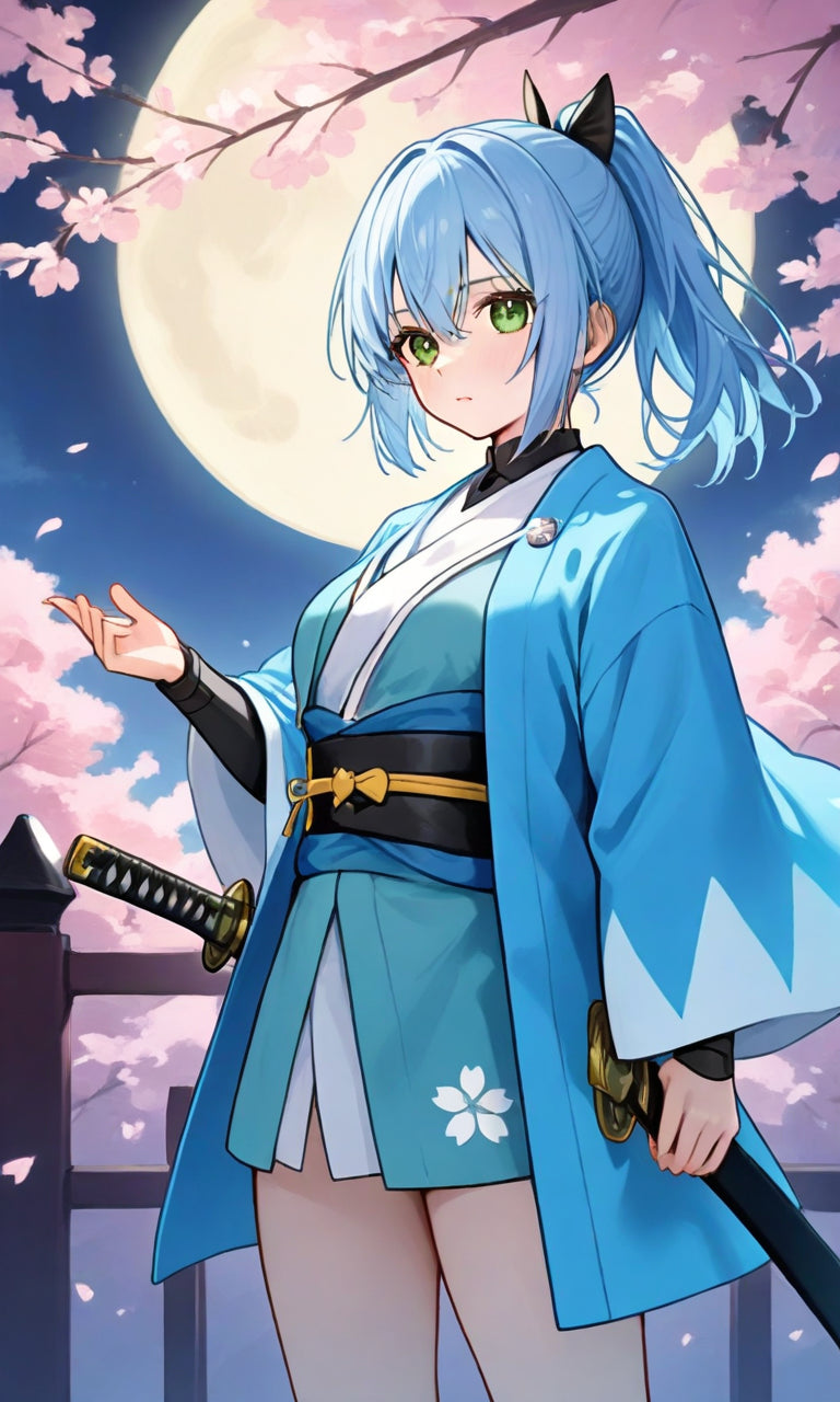 animota-chan Japanese Shinsengumi Style Version.(Free), Digital Artwork, animota