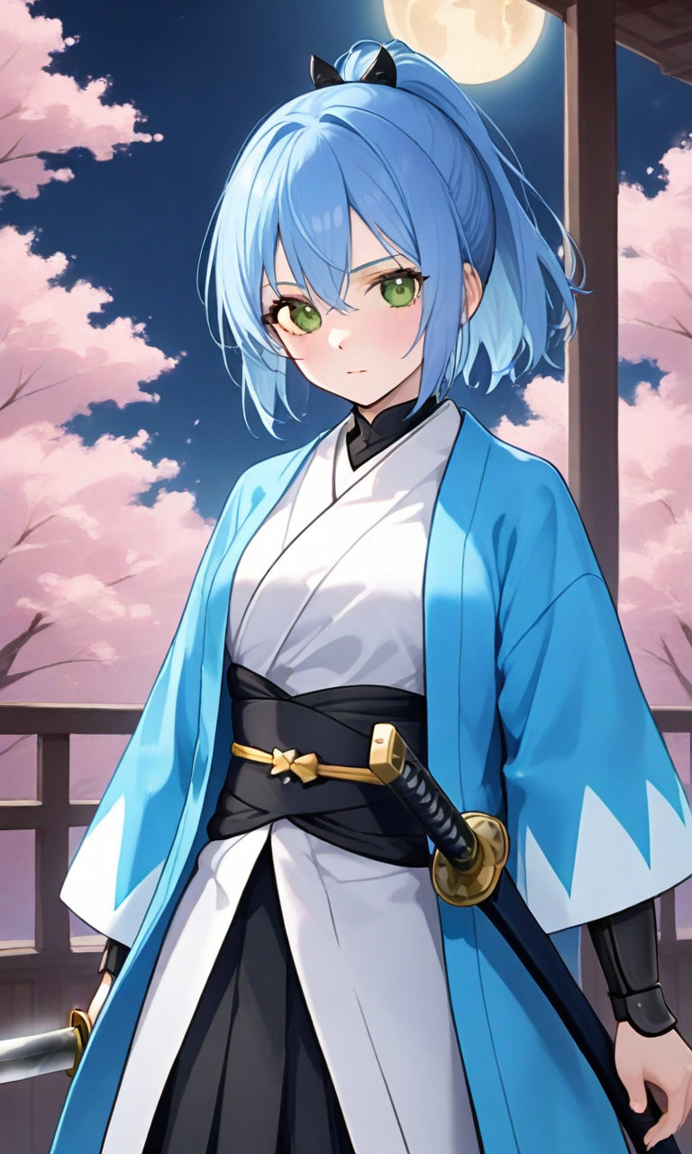 animota-chan Japanese Shinsengumi Style Version.(Free), Digital Artwork, animota