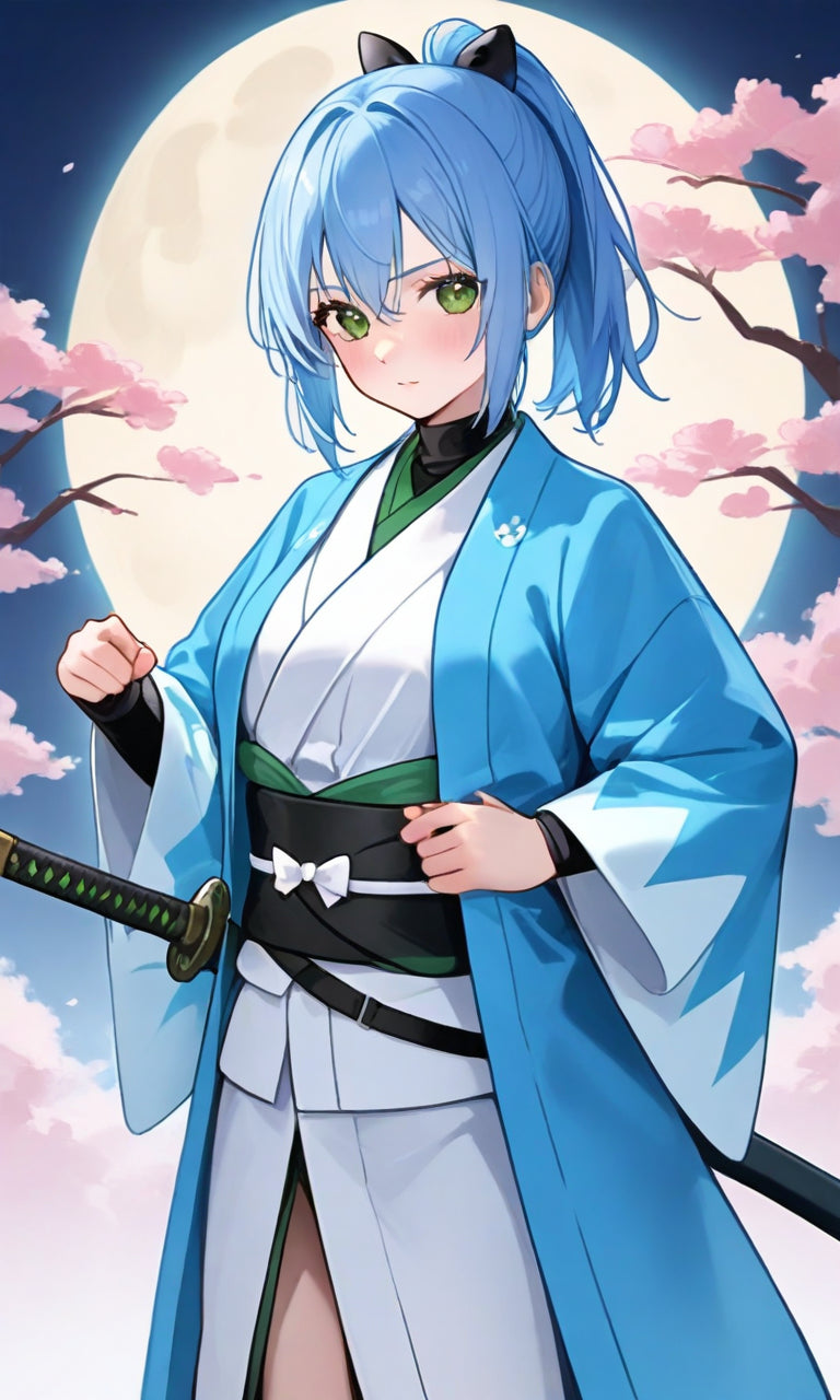 animota-chan Japanese Shinsengumi Style Version.(Free), Digital Artwork, animota