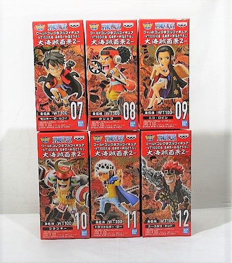 ONE PIECE World Collectable Figure WT100 Memorial Illustrated by Eiichiro Oda 100 Great Pirate Views2 6 kinds of set, animota