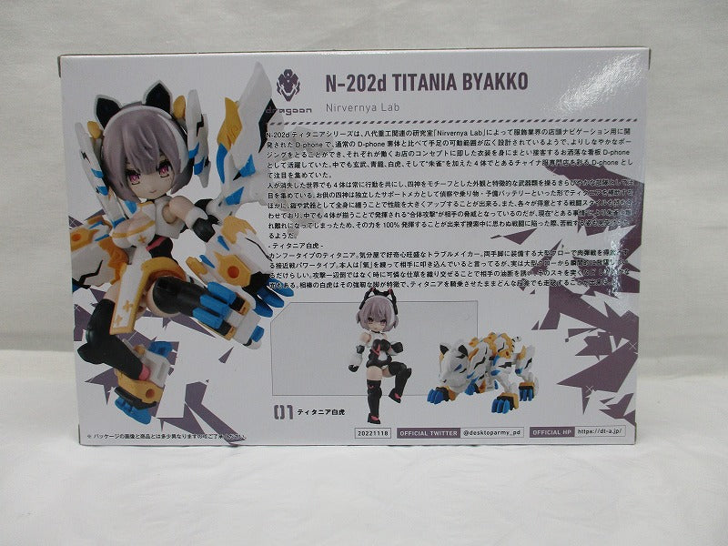 Figura articulada de Byakko Titania N-202d del ejército de escritorio 