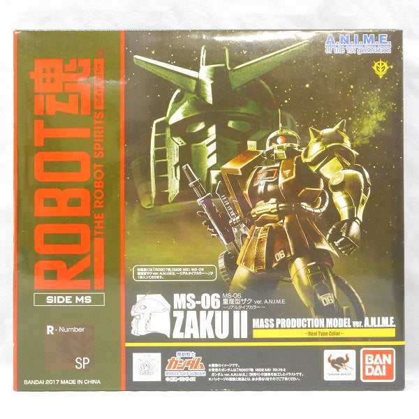 Tamashii Nation Exclusive ROBOT SPIRITS MS-06 Zaku Mass Production Type ver. A.N.I.M.E. Real Type Color, Action & Toy Figures, animota