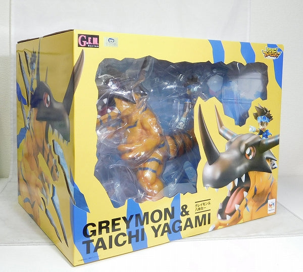 MegaHouse G.E.M. Digimon Adventure - Greymon and Taichi