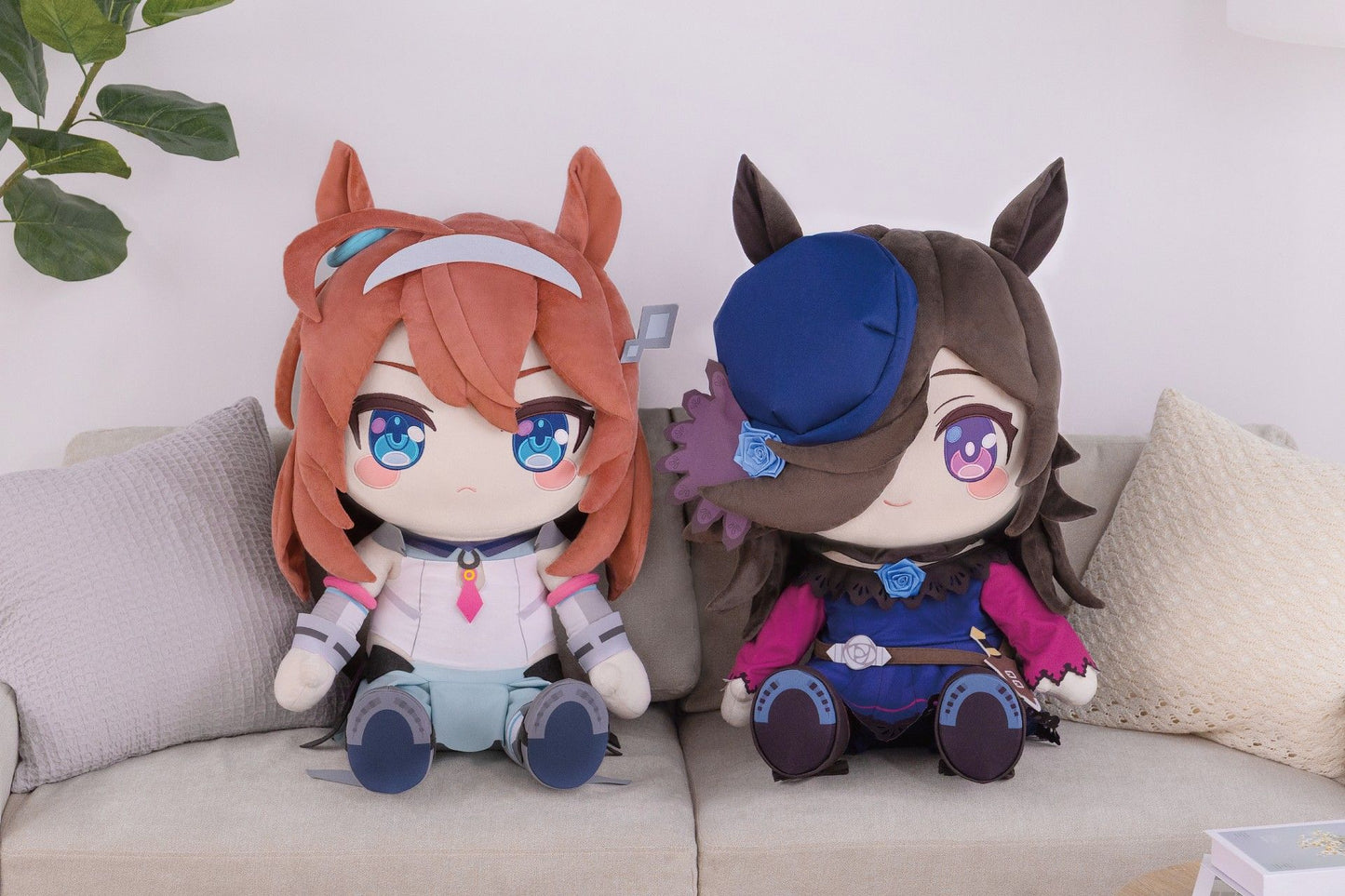 Dokyuto Puchi "Uma Musume Pretty Derby" Extra-Large Plush Doll: Mihono Bourbon