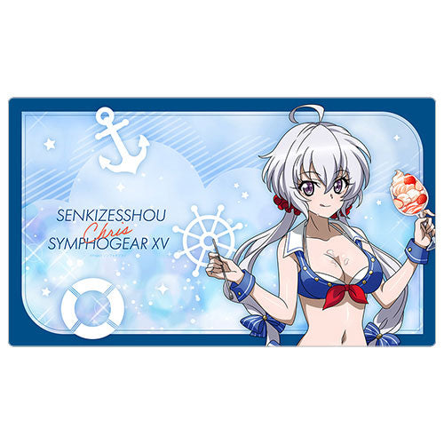 Senki Zesshou Symphogear XV New Illustration Rubber Mat (Chris / Marine Sailor Swimsuit)