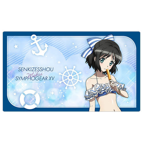 Senki Zesshou Symphogear XV New Illustration Rubber Mat (Miku / Marine Sailor Swimsuit), Play Mats, animota