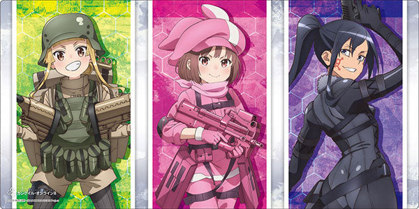 Rubber Mat V2 Sword Art Online Alternative Gun Gale Online II "Llenn & Fukaziroh & Pitohui"