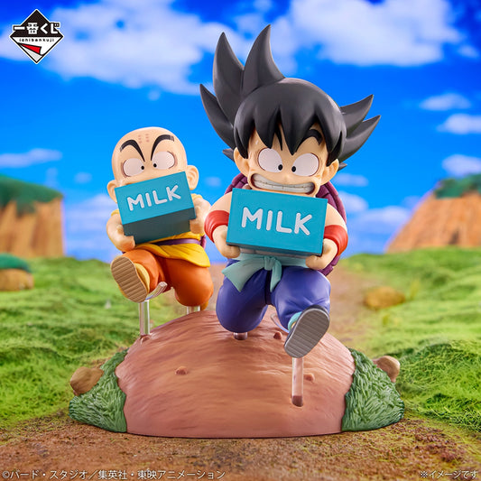 Dragon Ball Fantastic Adventure 2 - Son Goku ＆ Krillin - Milk Delivery Figure [Ichiban-Kuji Prize A]