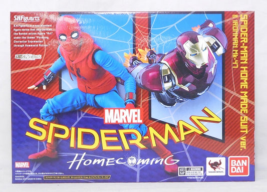 SHF Spider-Man (Home Coming) Selbstgemachter Anzug Ver. und Iron Man Mk-47 Set