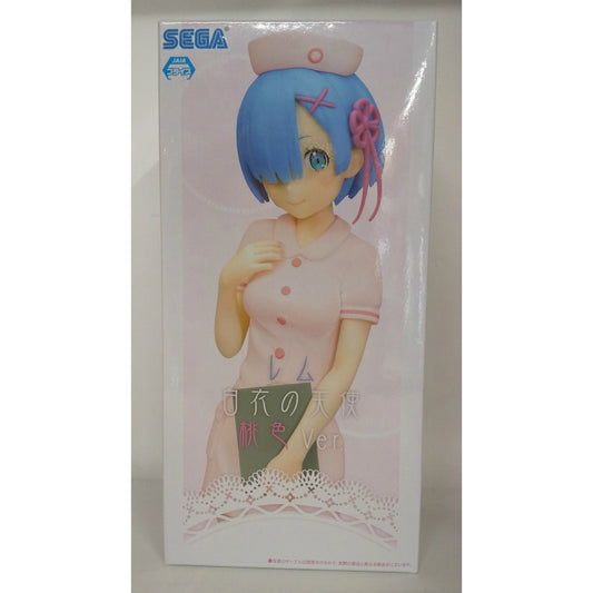 SEGA Re:Zero - Starting Life in Another World Limited Premium Figure Rem White Angel  (Pink) Ver., Action & Toy Figures, animota
