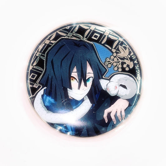 Demon Slayer Agf2024 Relief Metal Tin Badge Obanai Iguro