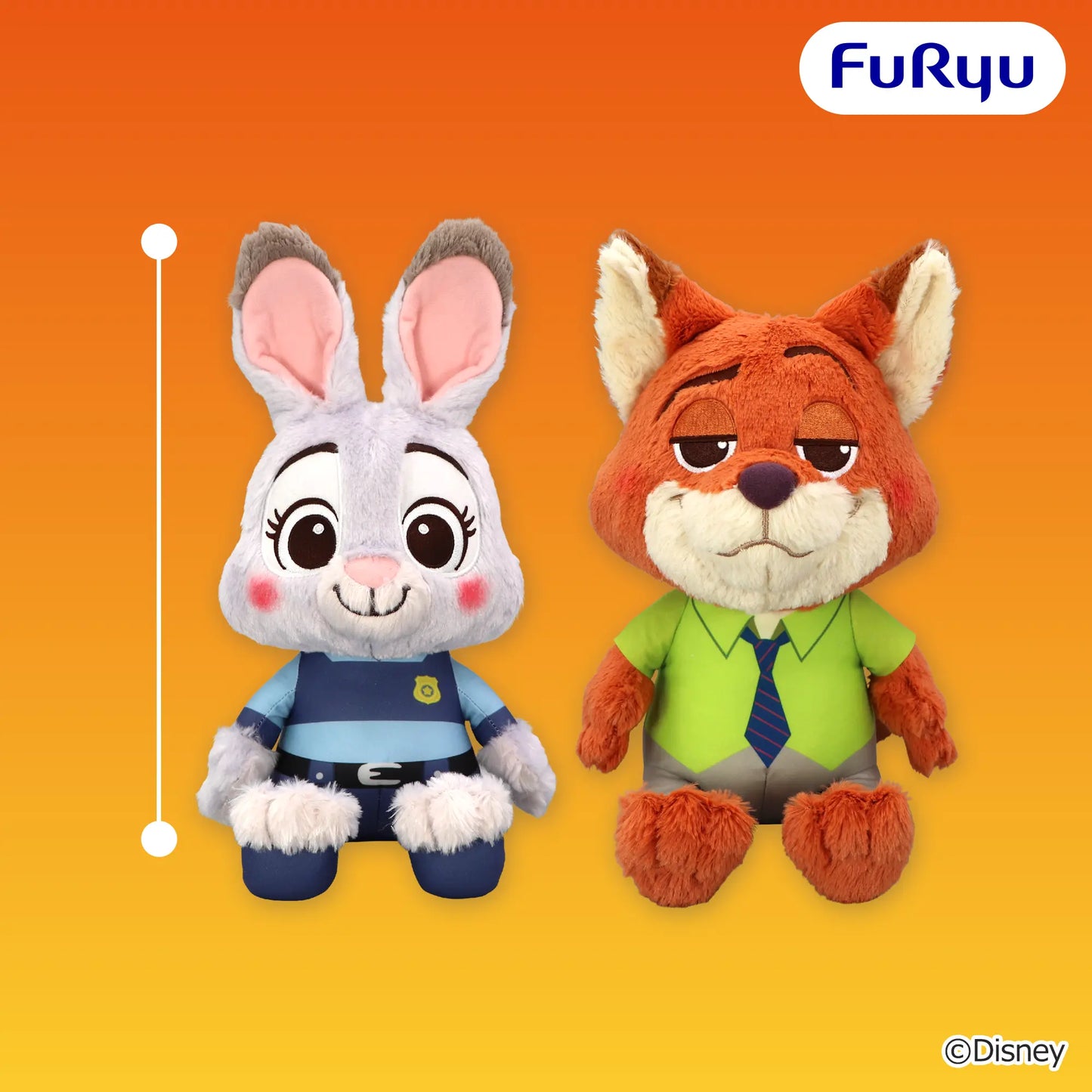 Zootopia - FukuFuku BIG Plush Toy - Judy & Nick - Nick