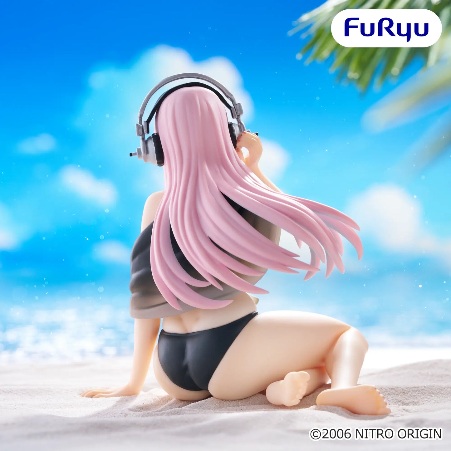 Super Sonico - Noodle Stopper Figure - Black Bikini Ver.