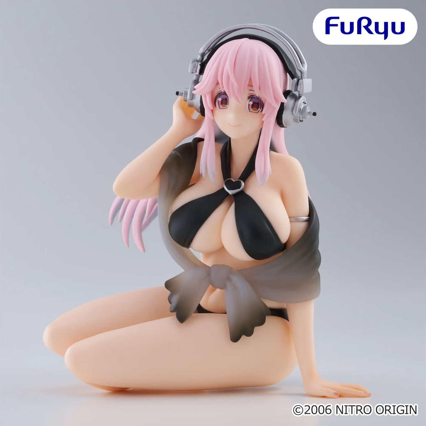 Super Sonico - Noodle Stopper Figure - Black Bikini Ver.