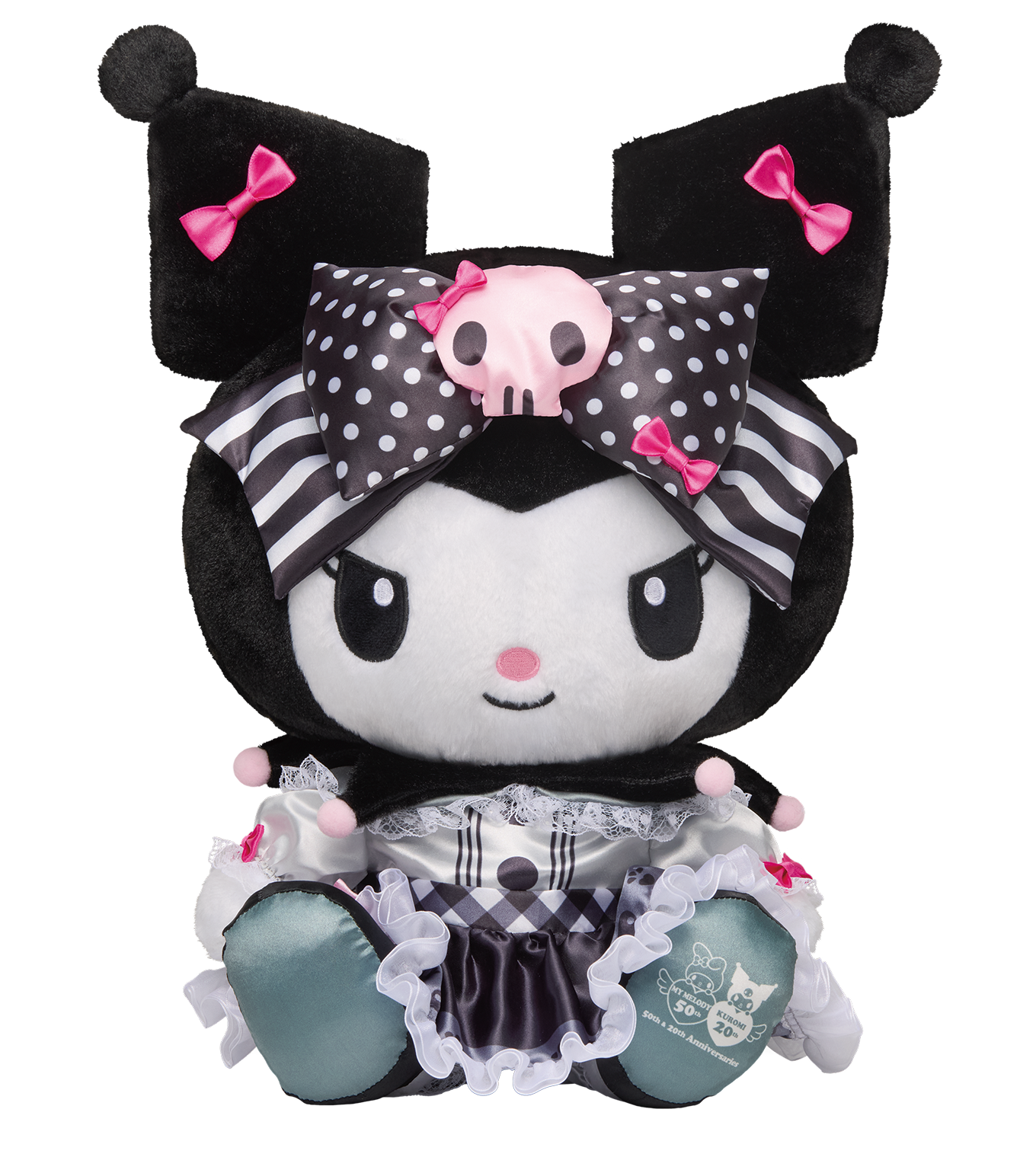 My Melody & Kuromi 50th & 20th Anniversaries - BIG! Kuromi Anniversary Plush Toy [Happy-Kuji Last Prize]