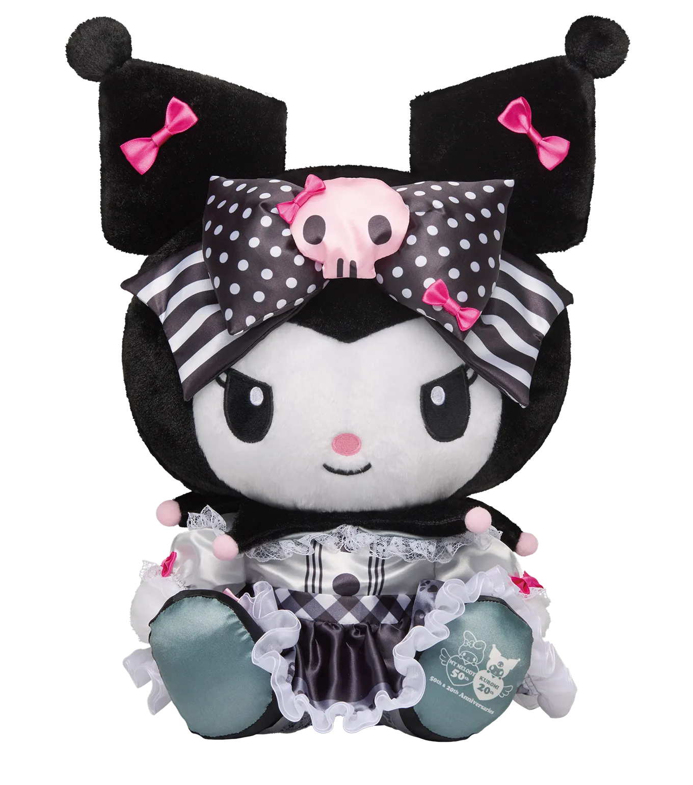 My Melody & Kuromi 50th & 20th Anniversaries - BIG! Kuromi Anniversary Plush Toy [Happy-Kuji Last Prize]
