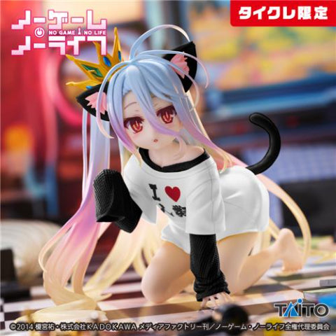 No Game No Life Desktop Cute Figure Shiro Cat-Ear T Shirts Ver. (Taito Crane Limited Ver.)