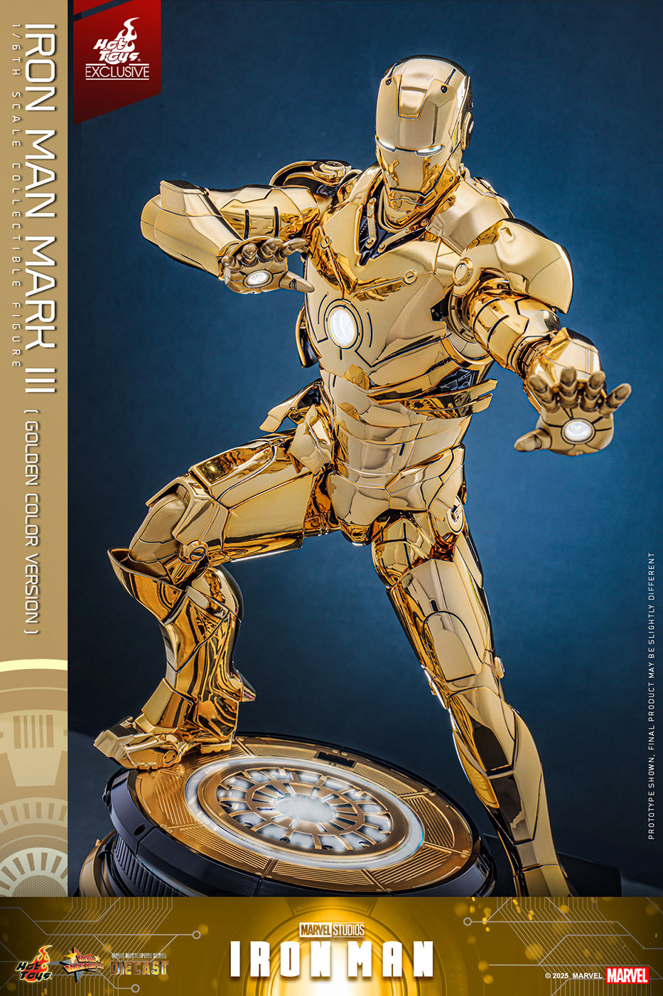 [Movie Masterpiece DIECAST] "Iron Man" 1/6 Scale Figure - Iron Man Mark III (Gold Color), Action & Toy Figures, animota
