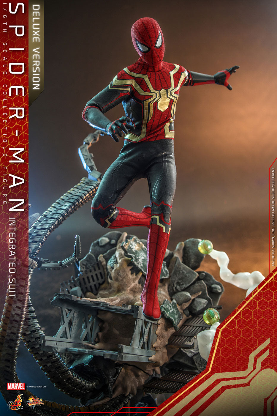 Movie Masterpiece Spider-Man: No Way Home 1/6 Scale Figure Spider-Man (Integrated Suit Edition) [w/Bonus Accessory] (Toy Sapiens Exclusive)