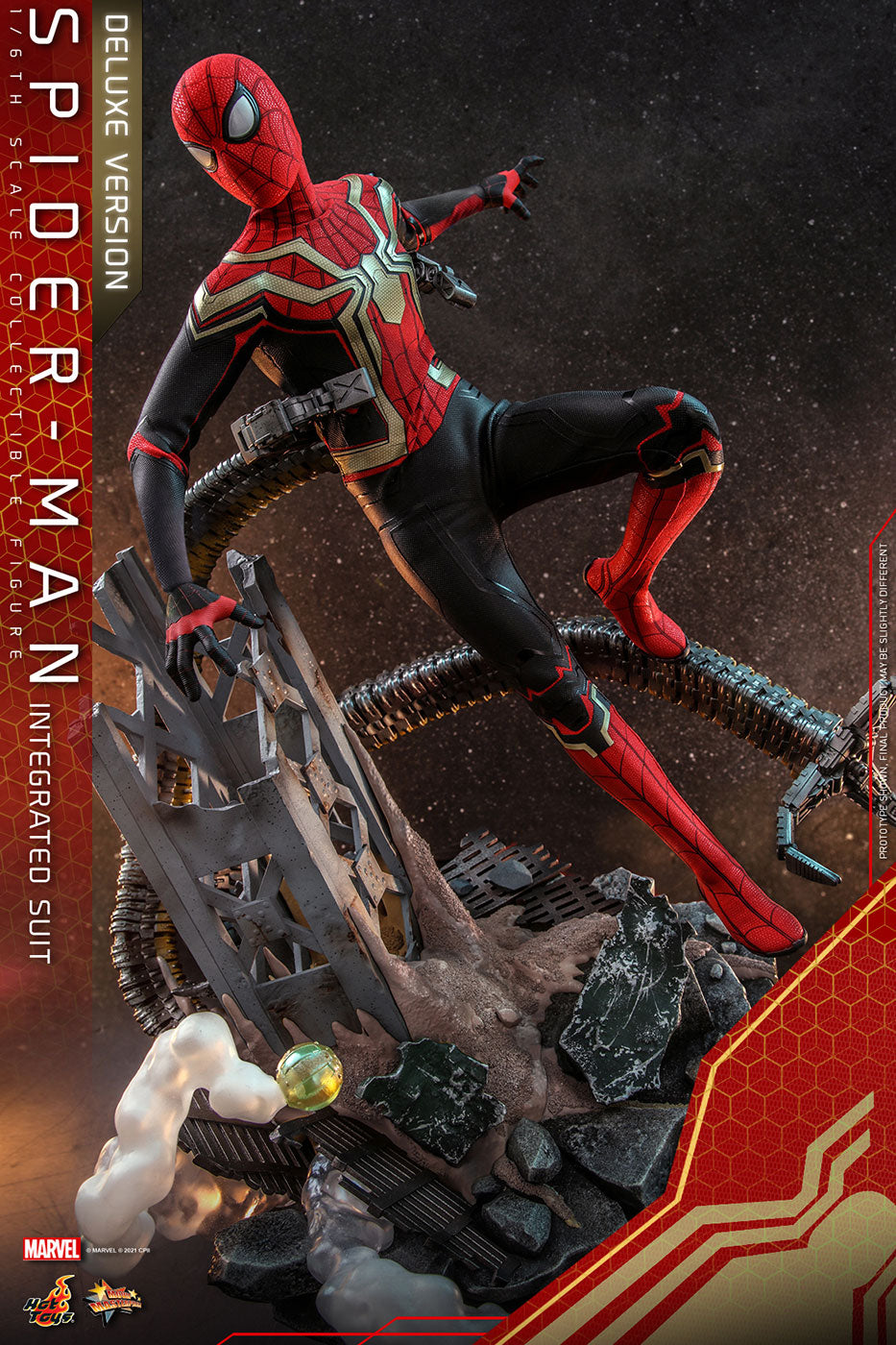 Movie Masterpiece Spider-Man: No Way Home 1/6 Scale Figure Spider-Man (Integrated Suit Edition) [w/Bonus Accessory] (Toy Sapiens Exclusive)