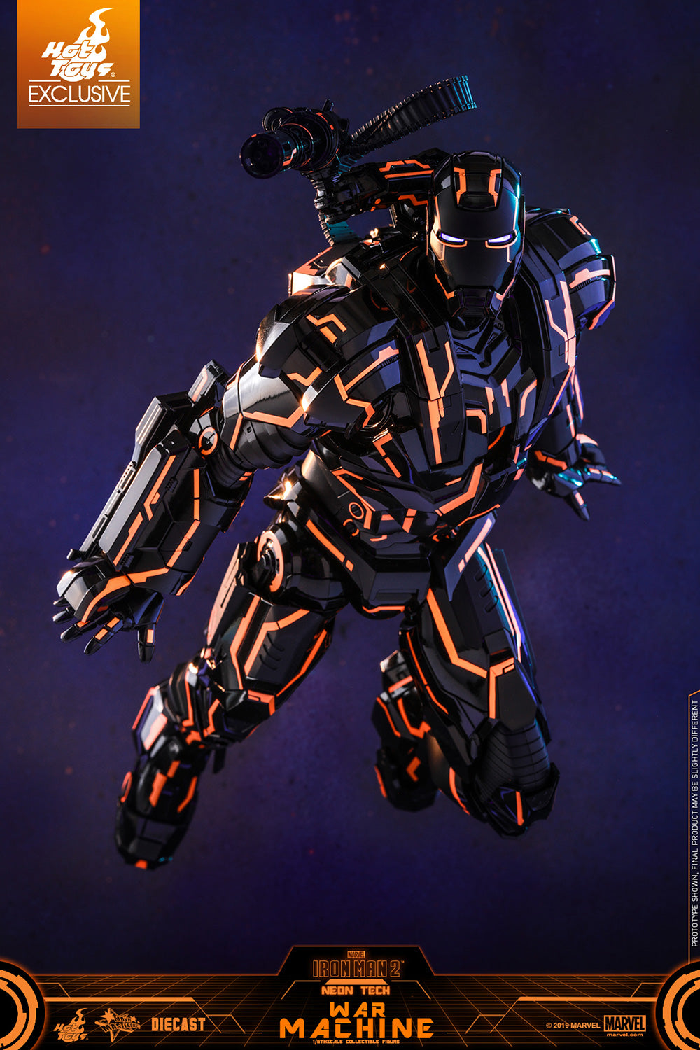 Movie Masterpiece DIECAST Iron Man 2 1/6 Scale Figure War Machine (Neon Tech/Orange Ver.) [Avengers: Endgame Exclusive Store by Hot Toys Exclusive]