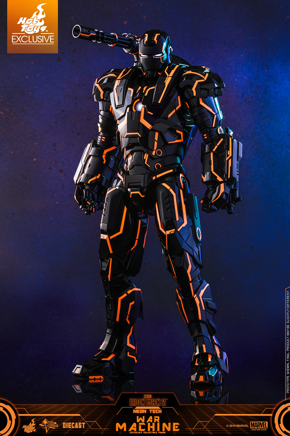 Movie Masterpiece DIECAST Iron Man 2 1/6 Scale Figure War Machine (Neon Tech/Orange Ver.) [Avengers: Endgame Exclusive Store by Hot Toys Exclusive]