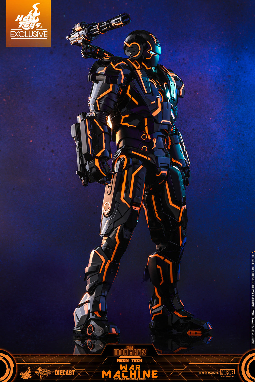 Movie Masterpiece DIECAST Iron Man 2 1/6 Scale Figure War Machine (Neon Tech/Orange Ver.) [Avengers: Endgame Exclusive Store by Hot Toys Exclusive]