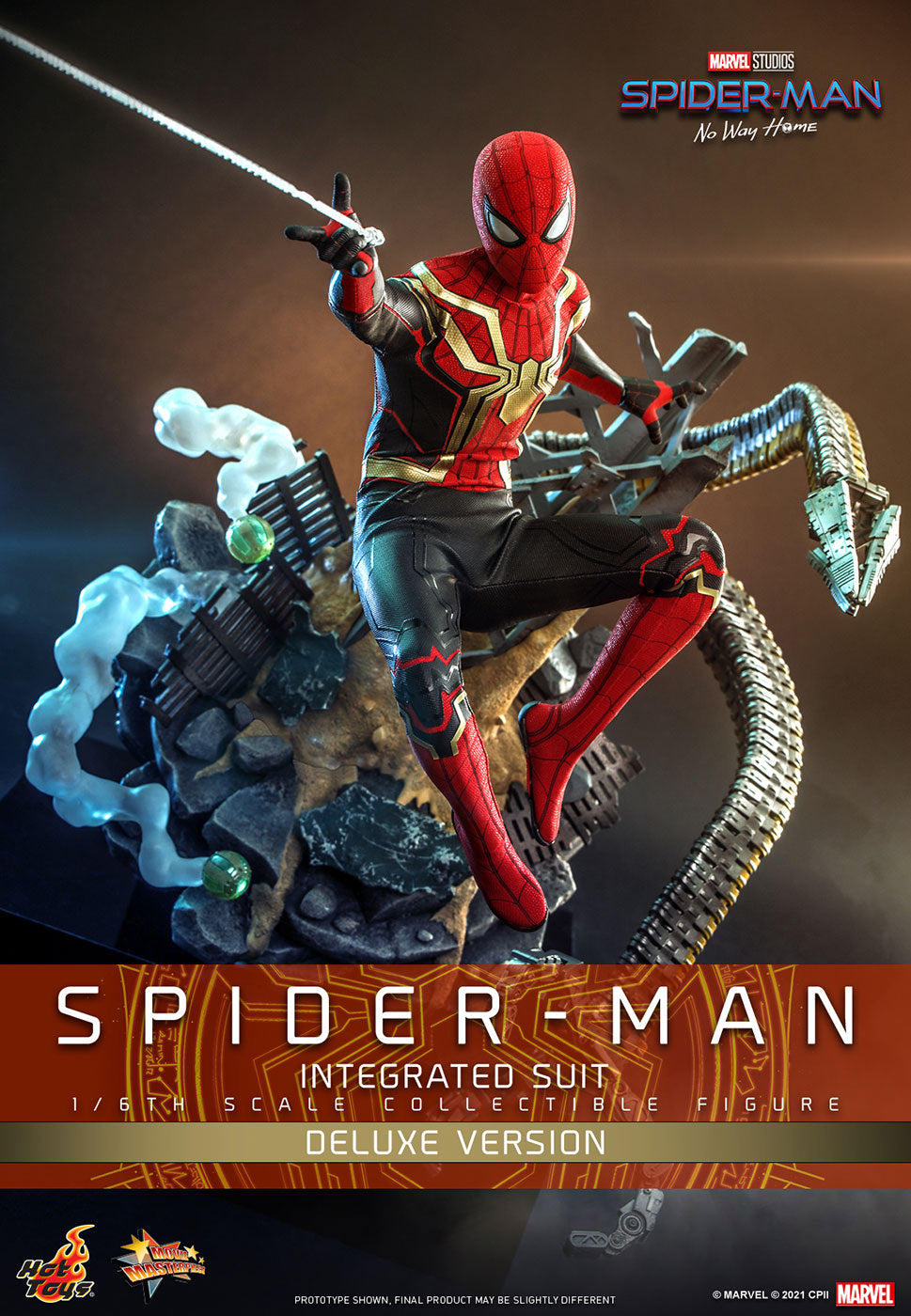 Movie Masterpiece Spider-Man: No Way Home 1/6 Scale Figure Spider-Man (Integrated Suit Edition) [w/Bonus Accessory] (Toy Sapiens Exclusive)