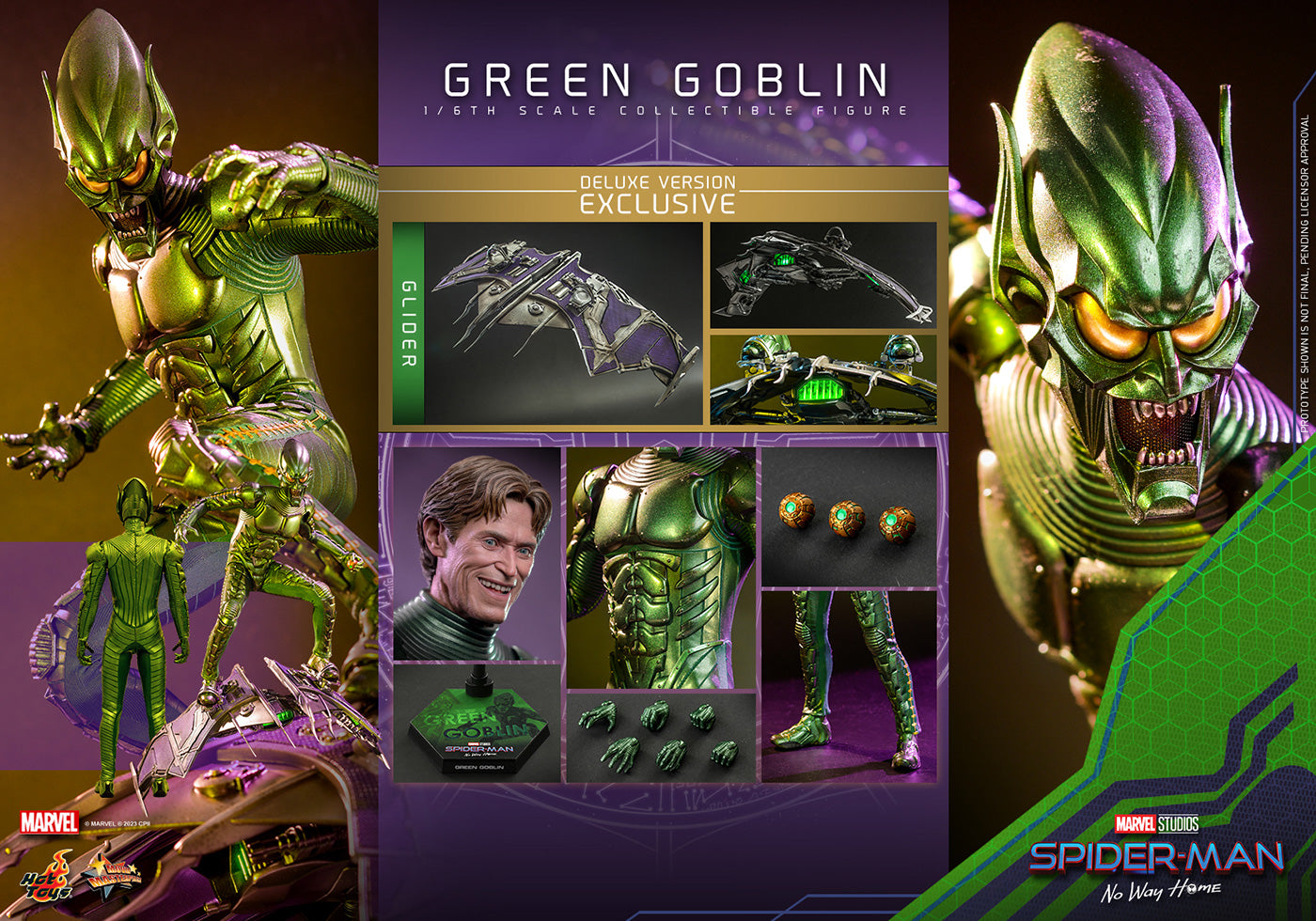 Movie Masterpiece "Spider-Man: No Way Home" 1/6 Scale Figure Green Goblin [w/Bonus Accessory] (Toy Sapiens Exclusive)