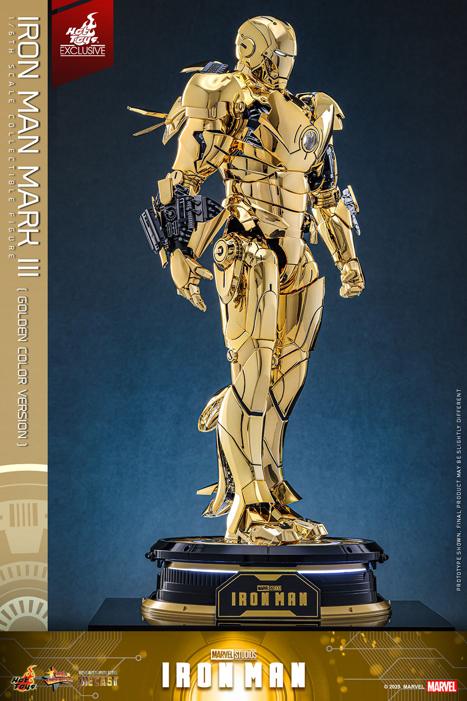 [Movie Masterpiece DIECAST] "Iron Man" 1/6 Scale Figure - Iron Man Mark III (Gold Color), Action & Toy Figures, animota