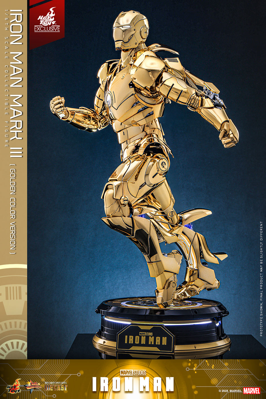 [Movie Masterpiece DIECAST] "Iron Man" 1/6 Scale Figure - Iron Man Mark III (Gold Color), Action & Toy Figures, animota