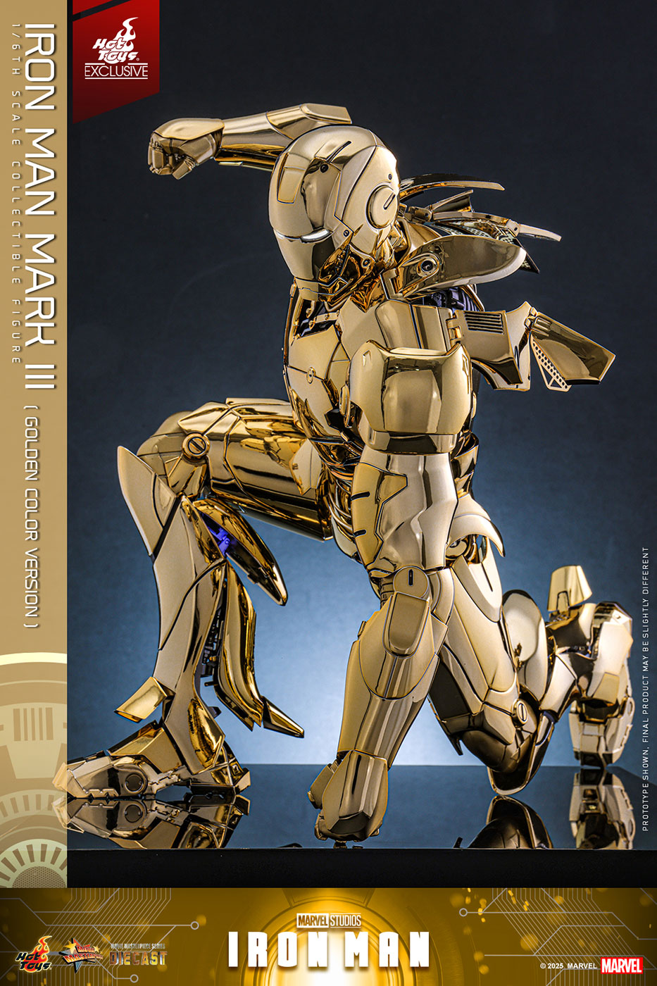 [Movie Masterpiece DIECAST] "Iron Man" 1/6 Scale Figure - Iron Man Mark III (Gold Color), Action & Toy Figures, animota