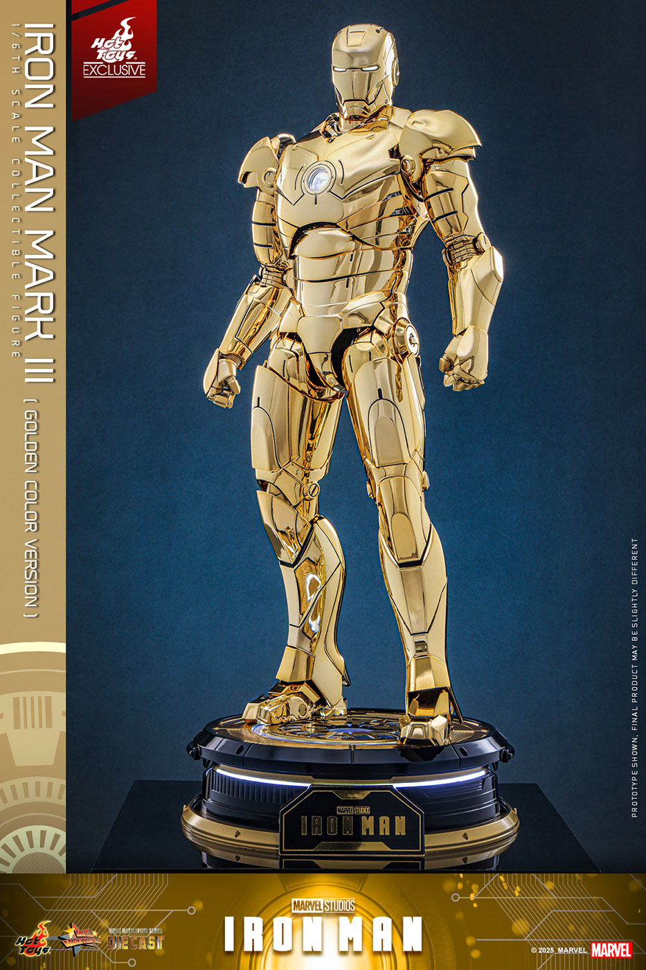[Movie Masterpiece DIECAST] "Iron Man" 1/6 Scale Figure - Iron Man Mark III (Gold Color), Action & Toy Figures, animota