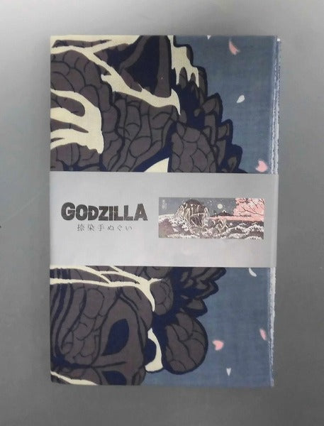 folcart Godzilla Print Towel - Godzilla with Cherry Blossoms Sakura