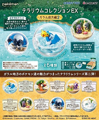 Pokemon Terrarium Collection EX -Galar Region Part.2- 6Pack BOX (CANDY TOY) | animota