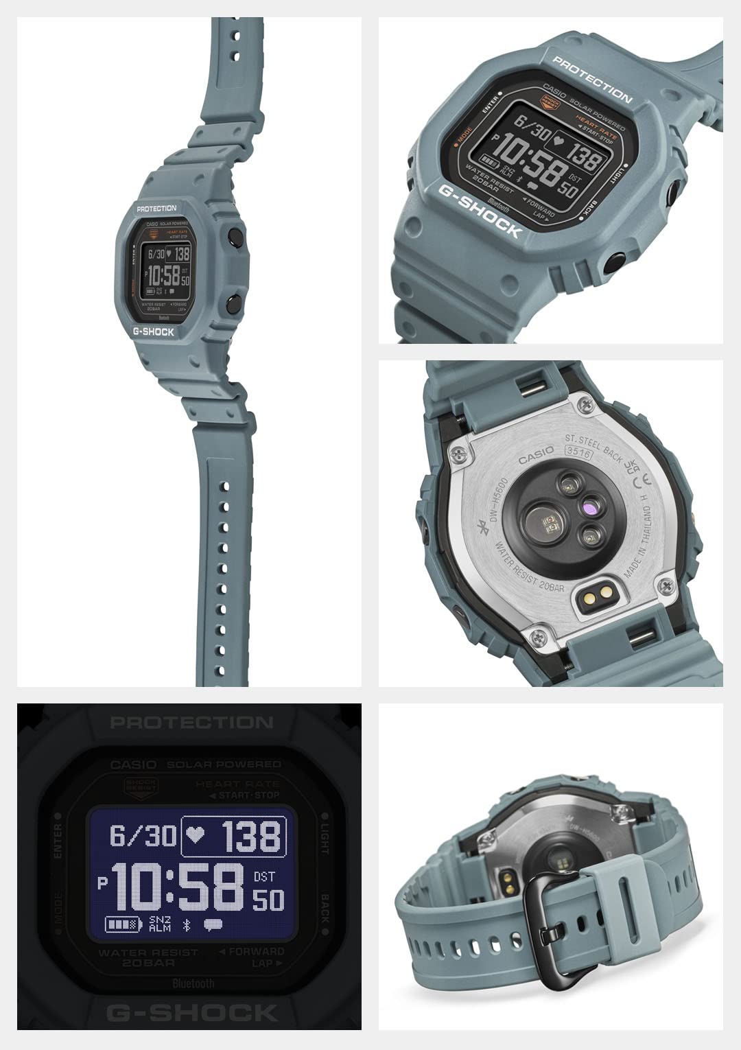 G-SQUAD ‐ 5600 SERIES - DW-H5600-2JR, Watches, animota