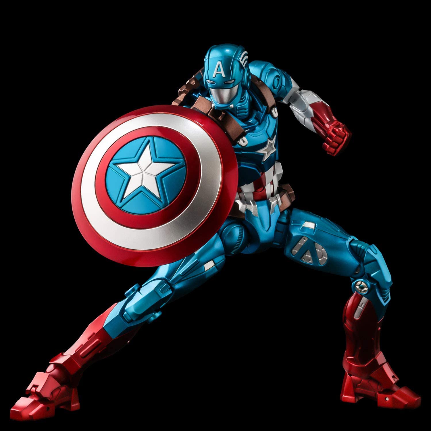 Fighting Armor Captain America Action Figure | animota
