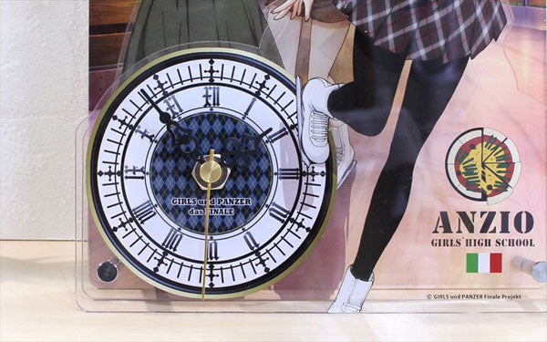 Girls und Panzer das Finale BIG Acrylic Table Clock Anzio High School (Skate) | animota