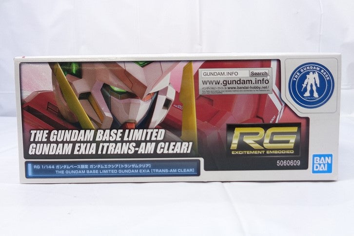 RG (Real Grade) 1/144 Gundam Base Limited Gundam Exia [Transam Clear] | animota