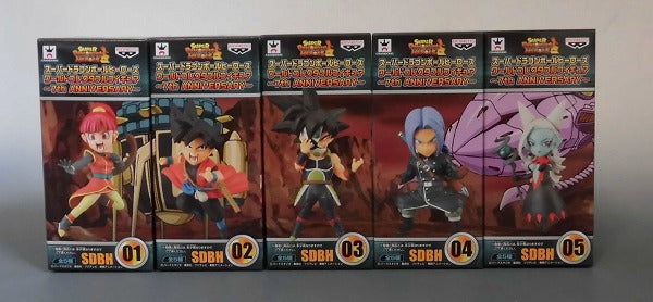 Super Dragon Ball Heroes Heroes World Collectable Figure -7th Anniversary ~ 5 Types Set 37839 | animota