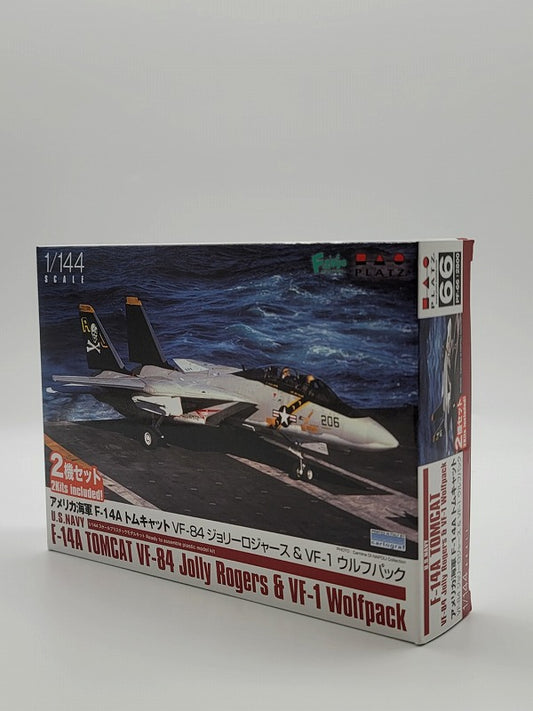 1/144 US Navy F-14A Tomcat VF-84 Jolly Rogers & VF-1 Wolfpack 2 Plane Set Plastic Model
